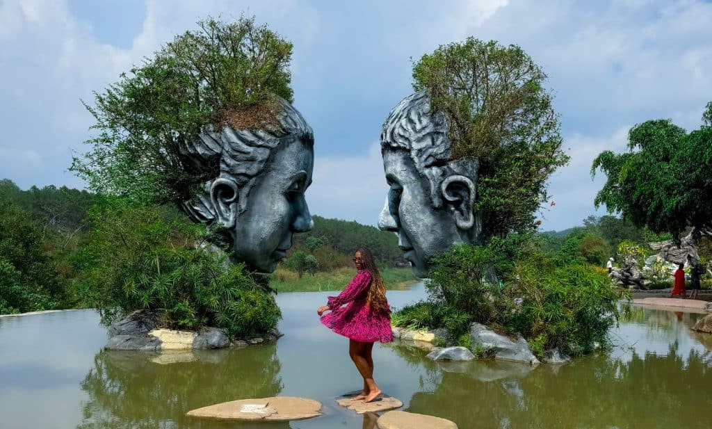 Giant Sculptures in Clay Tunnel Village, Dalat Vietnam