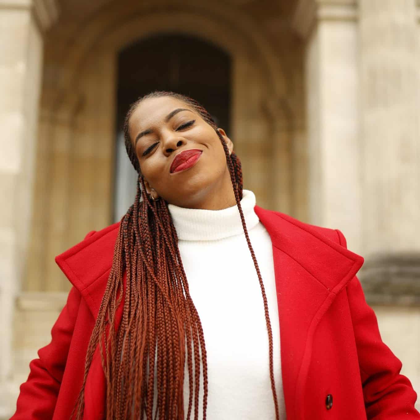Nma in the Louvre courtyard, France